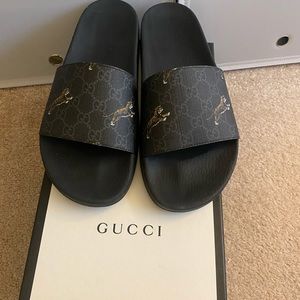 Mens tiger gucci slides